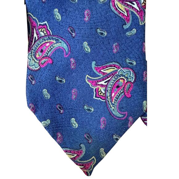 Yves Saint Laurent Vintage Tie Paisley Pattern 100% Silk - Picture 4 of 6
